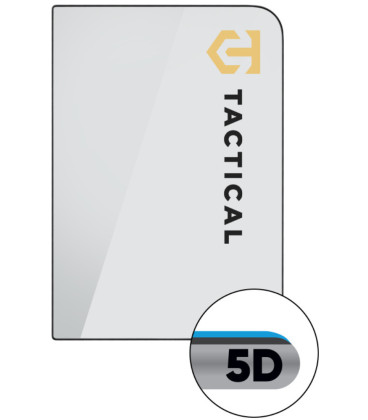Juodas apsauginis grūdintas stiklas Apple iPhone Duo telefonui "Tactical Glass Shield 5D"