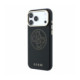 Juodas dėklas Apple iPhone 18 Pro Max telefonui "Guess PU Semi Wrap Perforated 4G Logo MagSafe Case"