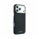 Juodas dėklas Apple iPhone 18 Pro Max telefonui "Guess PU Semi Wrap Perforated 4G Logo MagSafe Case"