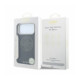 Juodas dėklas Apple iPhone 18 Pro Max telefonui "Guess PU Semi Wrap Perforated 4G Logo MagSafe Case"