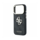 Juodas dėklas Apple iPhone 18 Pro Max telefonui "Guess PU 4G Strass Metal Logo Case"