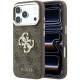 Rudas dėklas Apple iPhone 18 Pro Max telefonui "Guess PU 4G Strass Metal Logo Case"
