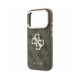 Rudas dėklas Apple iPhone 18 Pro Max telefonui "Guess PU 4G Strass Metal Logo Case"
