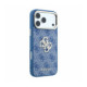 Mėlynas dėklas Apple iPhone 18 Pro Max telefonui "Guess PU 4G Strass Metal Logo Case"