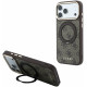 Rudas dėklas Apple iPhone 18 Pro Max telefonui "Guess PU 4G Ring Stand MagSafe Case"