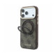 Rudas dėklas Apple iPhone 18 Pro Max telefonui "Guess PU 4G Ring Stand MagSafe Case"