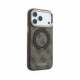 Rudas dėklas Apple iPhone 18 Pro Max telefonui "Guess PU 4G Ring Stand MagSafe Case"