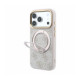Rožinis dėklas Apple iPhone 18 Pro Max telefonui "Guess PU 4G Ring Stand MagSafe Case"