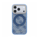 Mėlynas dėklas Apple iPhone 18 Pro Max telefonui "Guess PU 4G Ring Stand MagSafe Case"