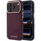 Raudonas dėklas Apple iPhone 18 Pro Max telefonui "Guess PU Semi Wrap Perforated 4G Logo MagSafe Case"