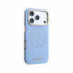 Mėlynas dėklas Apple iPhone 18 Pro Max telefonui "Guess PU Semi Wrap Perforated 4G Logo MagSafe Case"