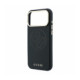 Juodas dėklas Apple iPhone 18 Pro telefonui "Guess PU Semi Wrap Perforated 4G Logo MagSafe Case"