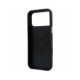 Juodas dėklas Apple iPhone 18 Pro telefonui "Guess PU Semi Wrap Perforated 4G Logo MagSafe Case"