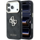Juodas dėklas Apple iPhone 18 Pro telefonui "Guess PU 4G Strass Metal Logo Case"