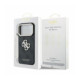 Juodas dėklas Apple iPhone 18 Pro telefonui "Guess PU 4G Strass Metal Logo Case"
