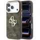 Rudas dėklas Apple iPhone 18 Pro telefonui "Guess PU 4G Strass Metal Logo Case"