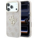 Rožinis dėklas Apple iPhone 18 Pro telefonui "Guess PU 4G Strass Metal Logo Case"