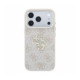 Rožinis dėklas Apple iPhone 18 Pro telefonui "Guess PU 4G Strass Metal Logo Case"