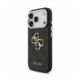 Juodas dėklas Apple iPhone 18 Pro telefonui "Guess PU 4G Metal Logo Strap Case"