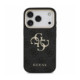 Juodas dėklas Apple iPhone 18 Pro telefonui "Guess PU 4G Metal Logo Strap Case"