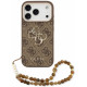 Rudas dėklas Apple iPhone 18 Pro telefonui "Guess PU 4G Metal Logo Strap Case"
