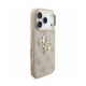 Rožinis dėklas Apple iPhone 18 Pro telefonui "Guess PU 4G Metal Logo Strap Case"