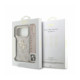 Rožinis dėklas Apple iPhone 18 Pro telefonui "Guess PU 4G Metal Logo Strap Case"