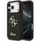 Juodas dėklas Apple iPhone 18 Pro telefonui "Guess PU Fixed Glitter 4G Metal Logo Case"