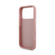 Rožinis dėklas Apple iPhone 18 Pro telefonui "Guess PU Fixed Glitter 4G Metal Logo Case"