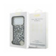 Juodas dėklas Apple iPhone 18 Pro telefonui "Guess IML Glitter Leopard Triangle Logo MagSafe Case"