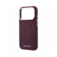 Raudonas dėklas Apple iPhone 18 Pro telefonui "Guess PU Semi Wrap Perforated 4G Logo MagSafe Case"