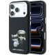 Juodas dėklas Apple iPhone 18 Pro Max telefonui "Karl Lagerfeld PU Semi Wrap Smooth Sketch Bodies Magsafe Case"