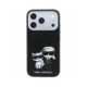 Juodas dėklas Apple iPhone 18 Pro Max telefonui "Karl Lagerfeld PU Semi Wrap Smooth Sketch Bodies Magsafe Case"