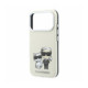 Smėlio spalvos dėklas Apple iPhone 18 Pro Max telefonui "Karl Lagerfeld PU Semi Wrap Smooth Sketch Bodies Magsafe Case"