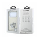 Smėlio spalvos dėklas Apple iPhone 18 Pro Max telefonui "Karl Lagerfeld PU Semi Wrap Smooth Sketch Bodies Magsafe Case"