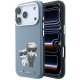 Mėlynas dėklas Apple iPhone 18 Pro Max telefonui "Karl Lagerfeld PU Semi Wrap Smooth Sketch Bodies Magsafe Case"