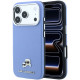 Mėlynas dėklas Apple iPhone 18 Pro Max telefonui "Karl Lagerfeld PU Grained Semi Wrap K&CH Heads Magsafe Case"