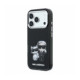 Juodas dėklas Apple iPhone 18 Pro telefonui "Karl Lagerfeld PU Semi Wrap Smooth Sketch Bodies Magsafe Case"