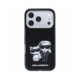 Juodas dėklas Apple iPhone 18 Pro telefonui "Karl Lagerfeld PU Semi Wrap Smooth Sketch Bodies Magsafe Case"