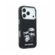 Juodas dėklas Apple iPhone 18 Pro telefonui "Karl Lagerfeld PU Semi Wrap Smooth Sketch Bodies Magsafe Case"