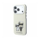 Smėlio spalvos dėklas Apple iPhone 18 Pro telefonui "Karl Lagerfeld PU Semi Wrap Smooth Sketch Bodies Magsafe Case"