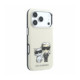 Smėlio spalvos dėklas Apple iPhone 18 Pro telefonui "Karl Lagerfeld PU Semi Wrap Smooth Sketch Bodies Magsafe Case"