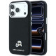 Juodas dėklas Apple iPhone 18 Pro telefonui "Karl Lagerfeld PU Grained Semi Wrap K&CH Heads Magsafe Case"