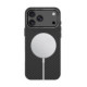 Juodas / sidabrinės spalvos dėklas Apple iPhone 17 Pro / 18 Pro telefonui "Tech-Protect ION Carbon Magsafe"