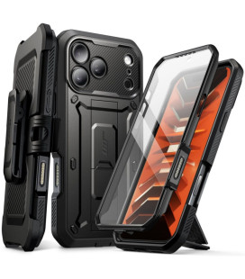 Juodas dėklas Apple iPhone 17 Pro / 18 Pro telefonui "Supcase Unicorn Beetle Pro"