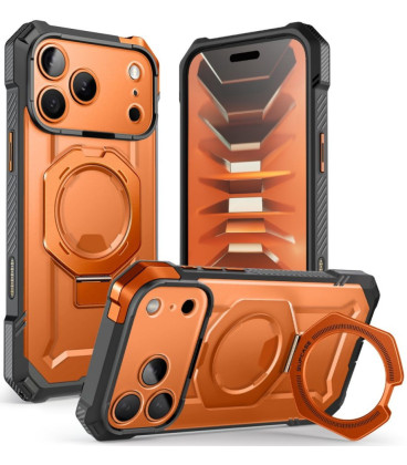Oranžinis dėklas Apple iPhone 17 Pro / 18 Pro telefonui "Supcase UB Grip MAG Magsafe"