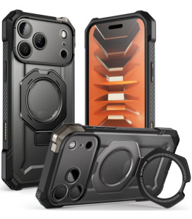 Juodas dėklas Apple iPhone 17 Pro Max / 18 Pro Max telefonui "Supcase UB Grip MAG Magsafe"
