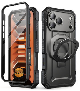 Juodas dėklas Apple iPhone 17 Pro / 18 Pro telefonui "Supcase Grip Pro MAG Magsafe"