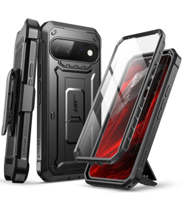 Juodas dėklas Google Pixel 11 Pro telefonui "Supcase Unicorn Beetle Pro"