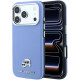 Mėlynas dėklas Apple iPhone 18 Pro telefonui "Karl Lagerfeld PU Grained Semi Wrap K&CH Heads Magsafe Case"